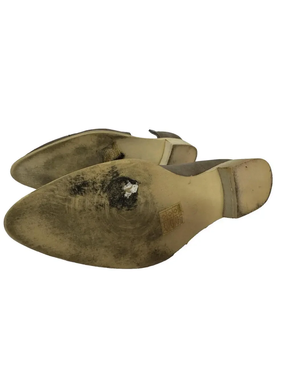 (RC) Women’s Taupe Suede Slip On Flats Low Heel Almond Toe Casual Comfort 10